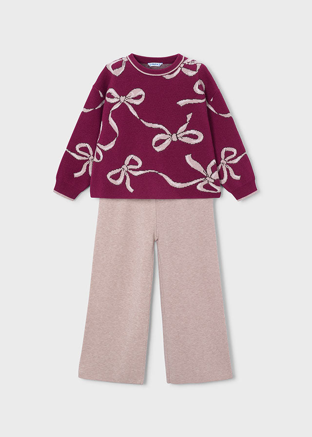Conjunto pantalón y jersey niña Framboise – Mayoral, foto 3