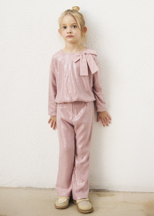 Conjunto pantalón y blusa lentejuelas niña Cuarzo – Mayoral, foto 2