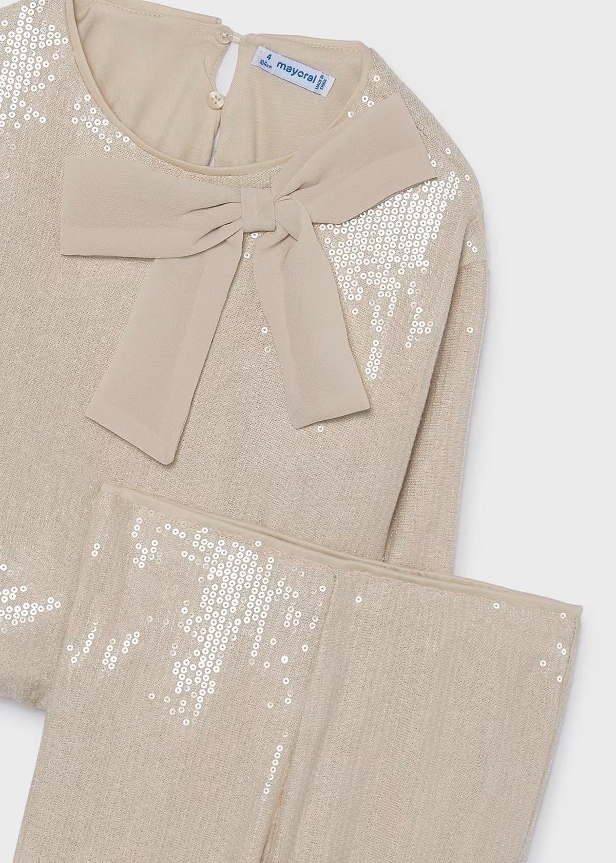 Conjunto pantalón y blusa lentejuelas niña Tofu – Mayoral, foto 3