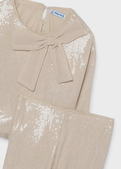 Conjunto pantalón y blusa lentejuelas niña Tofu – Mayoral, foto 3