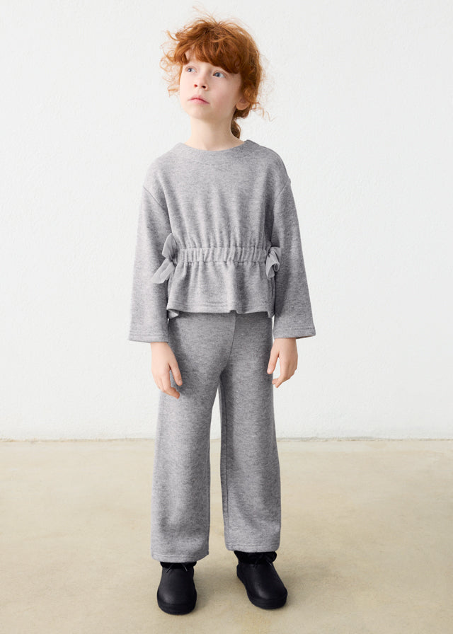 Conjunto pantalón y jersey lazos niña Gris – Mayoral, foto 1