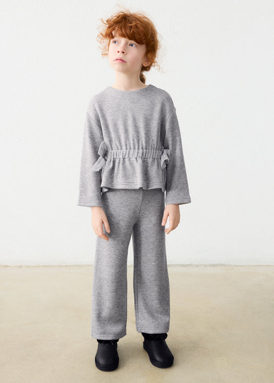 Conjunto pantalón y jersey lazos niña Gris – Mayoral, foto 1