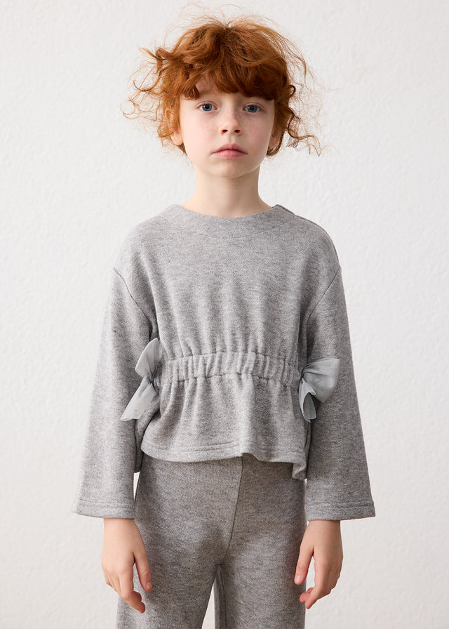 Conjunto pantalón y jersey lazos niña Gris – Mayoral, foto 2