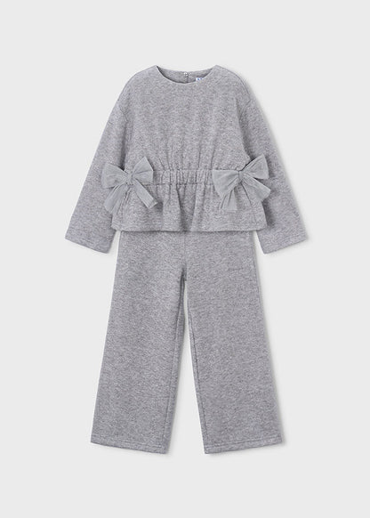 Conjunto pantalón y jersey lazos niña Gris – Mayoral, foto 3