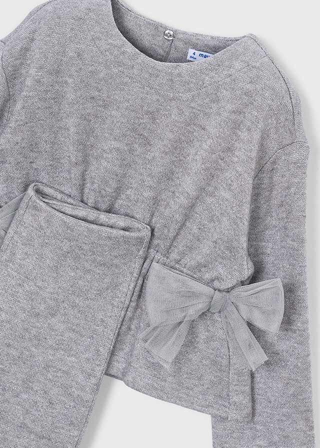 Conjunto pantalón y jersey lazos niña Gris – Mayoral, foto 5