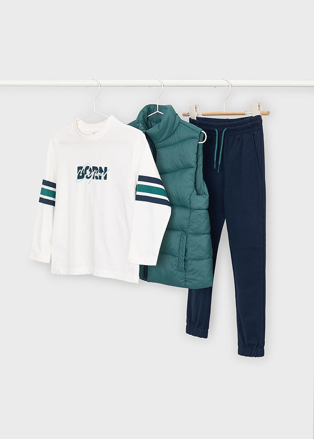 Conjunto chándal chaleco 3 piezas niño