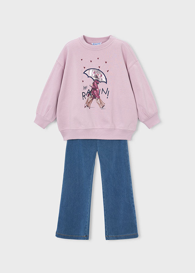 Conjunto legging flare y sudadera niña Malva – Mayoral, foto 3