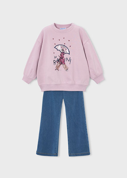 Conjunto legging flare y sudadera niña Malva – Mayoral, foto 3