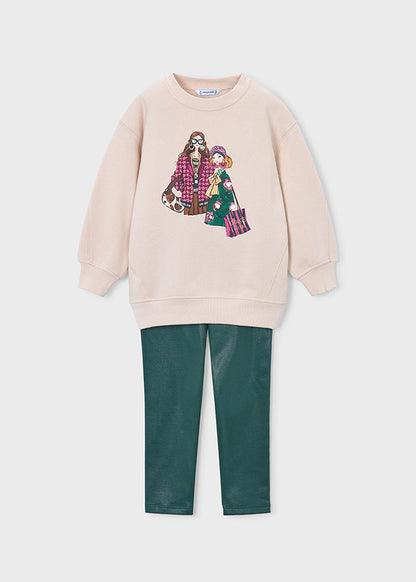 Conjunto legging y sudadera niña