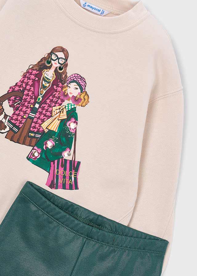 Conjunto legging y sudadera niña