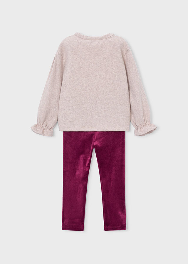 Conjunto legging y sudadera lazos niña Framboise – Mayoral, foto 2