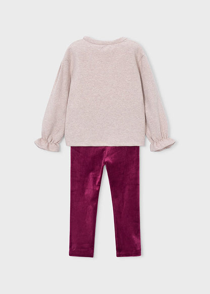 Conjunto legging y sudadera lazos niña Framboise – Mayoral, foto 2