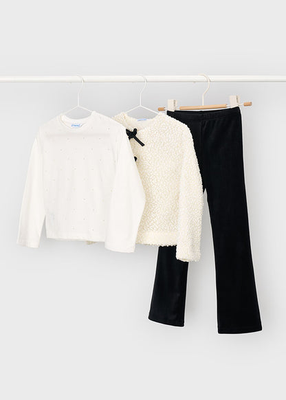 Conjunto 3 piezas rebeca niña Negro – Mayoral, foto 2