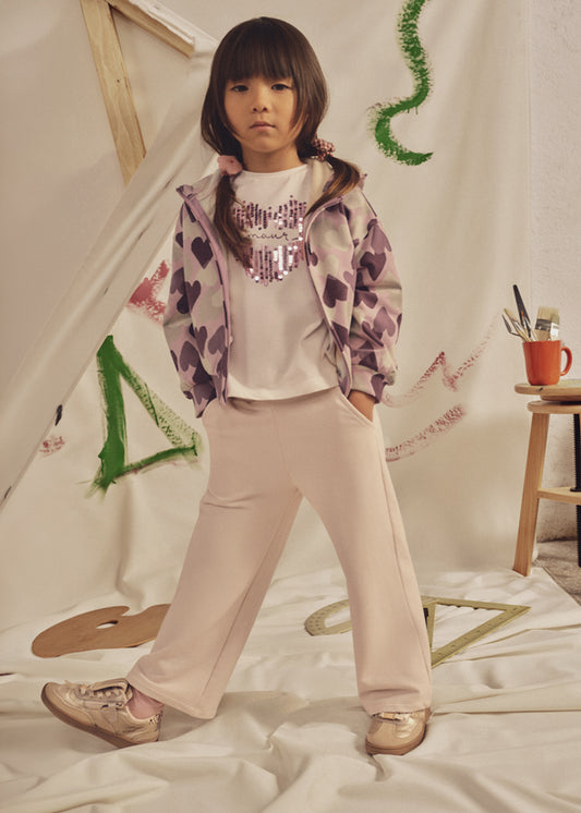 Chándal estampado 2 pantalones niña