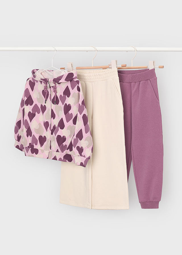 Chándal estampado 2 pantalones niña