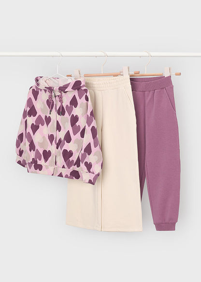 Chándal estampado 2 pantalones niña