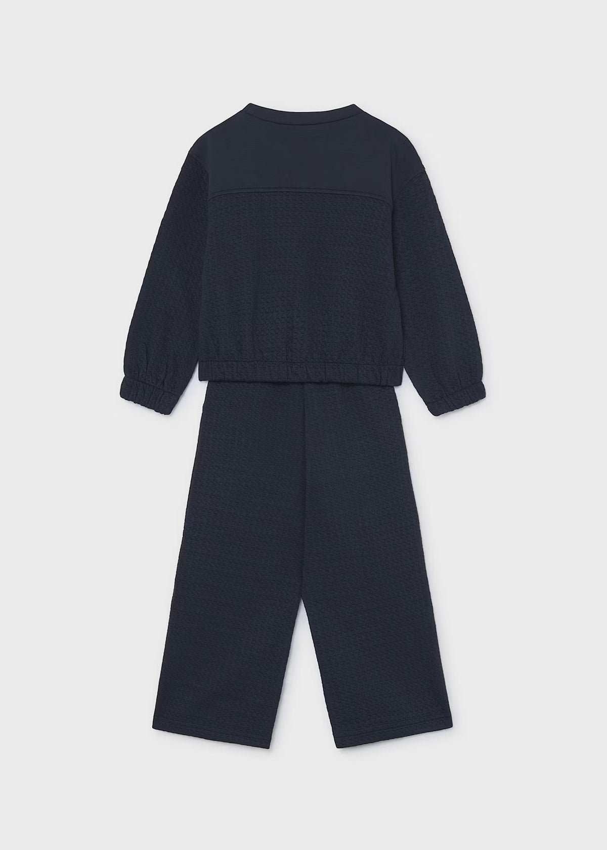 Conjunto sudadera bolsillos y pantalón niña Marino – Mayoral, foto 2