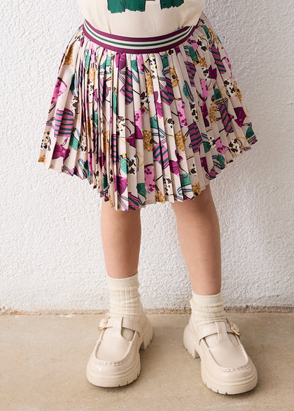 Falda plisada estampada niña