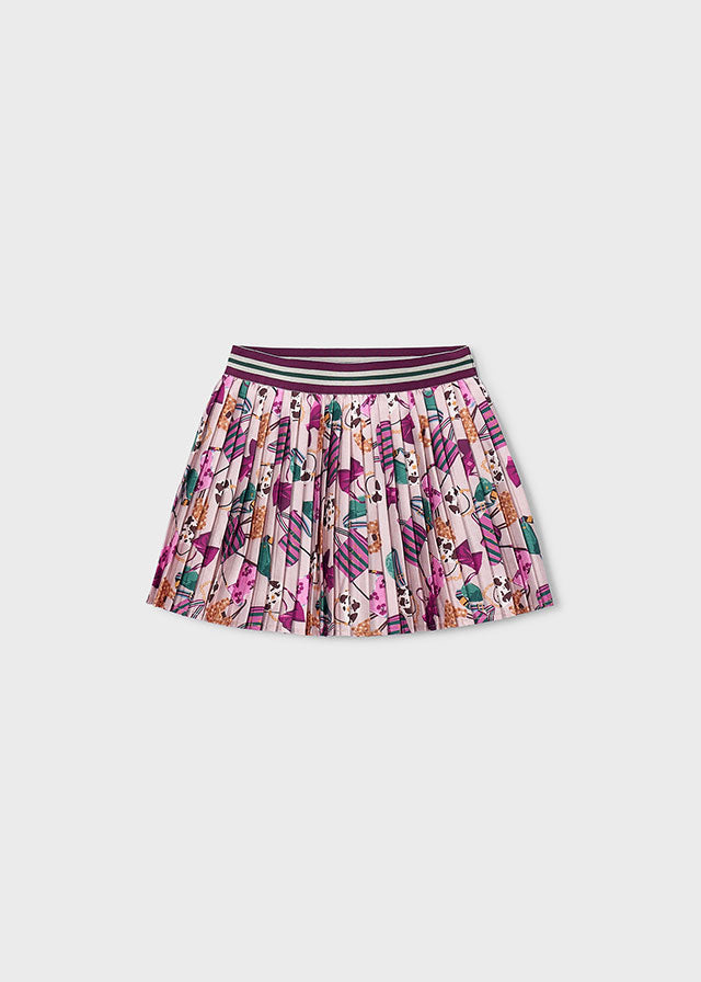 Falda plisada estampada niña