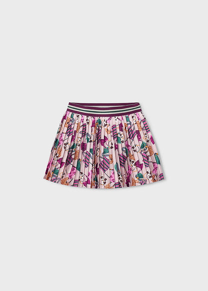 Falda plisada estampada niña