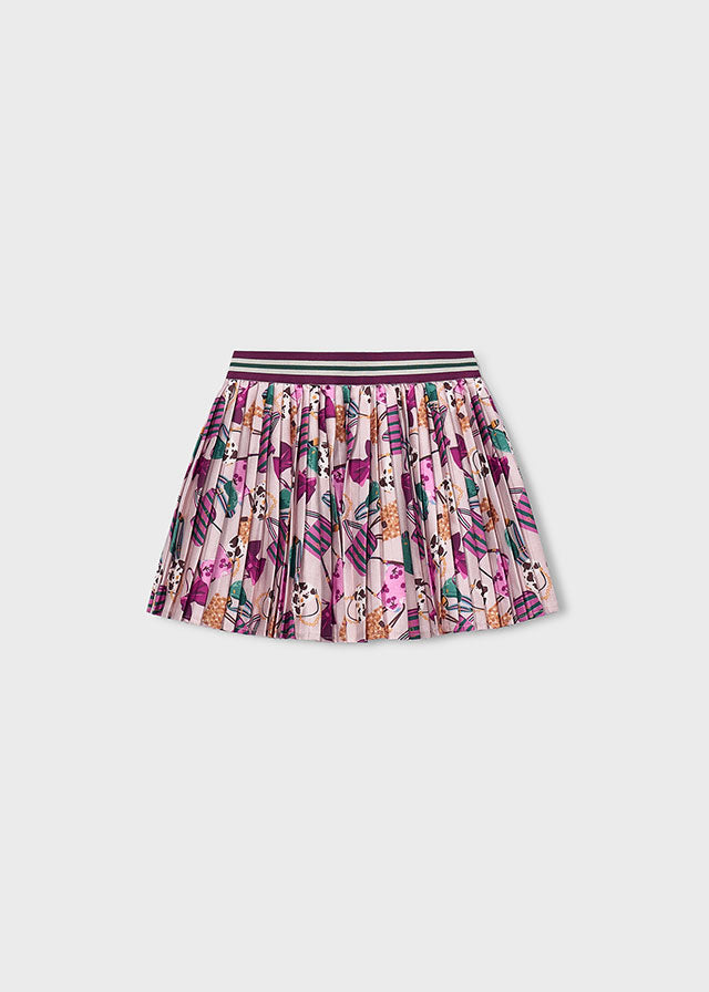 Falda plisada estampada niña