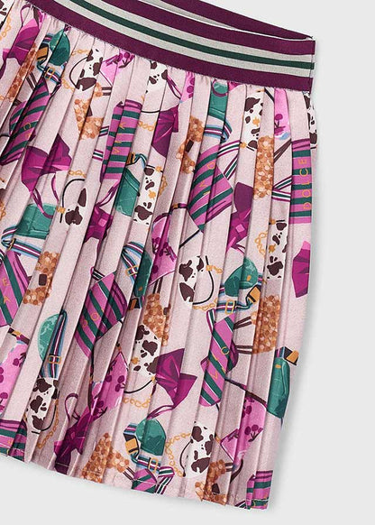 Falda plisada estampada niña