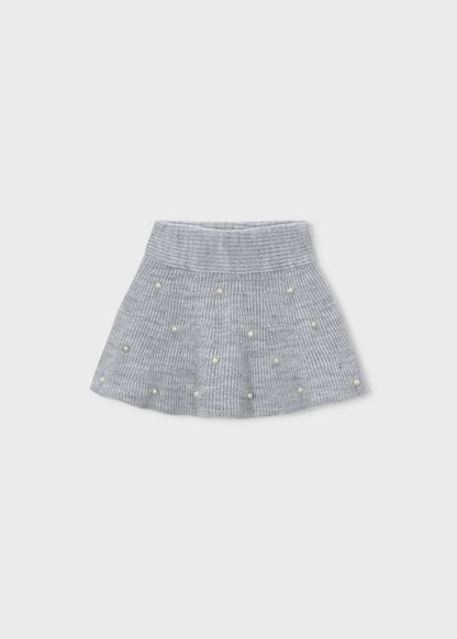 Falda tricot perlas niña Gris – Mayoral, foto 3