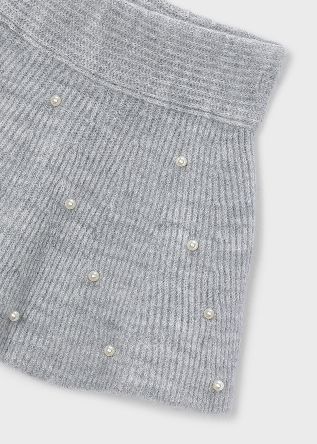 Falda tricot perlas niña Gris – Mayoral, foto 5
