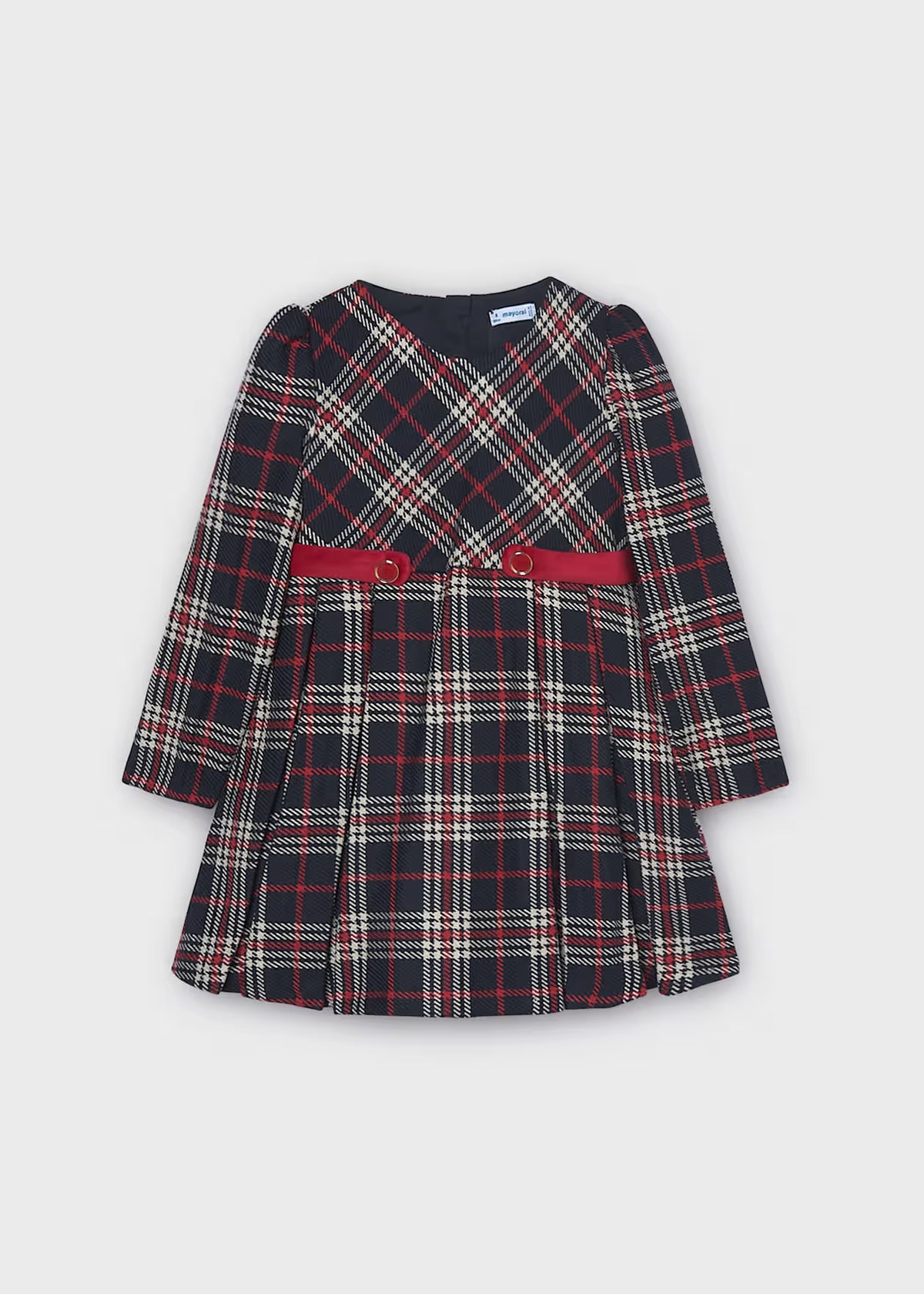 Vestido cuadros niña Marino – Mayoral, foto 1