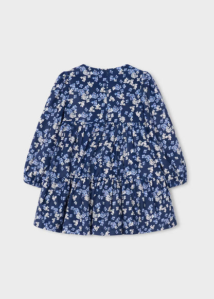 Vestido terciopelo estampado niña