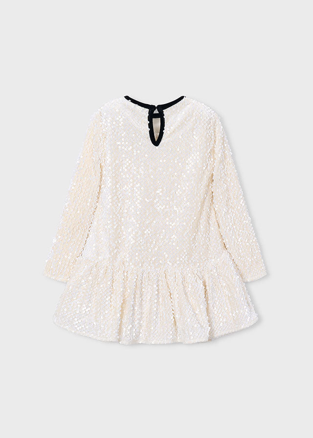 Vestido terciopelo lentejuelas lazo niña Soja – Mayoral, foto 3