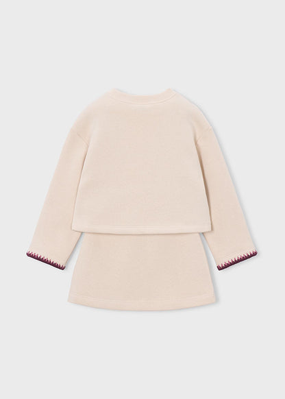 Conjunto falda y sudadera corazón niña