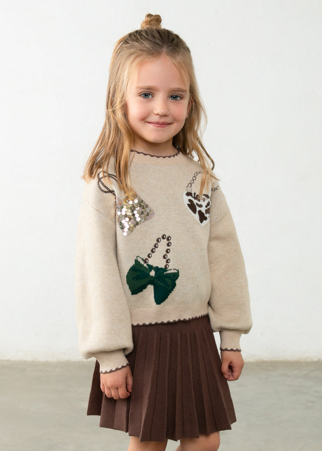 Conjunto falda y jersey niña