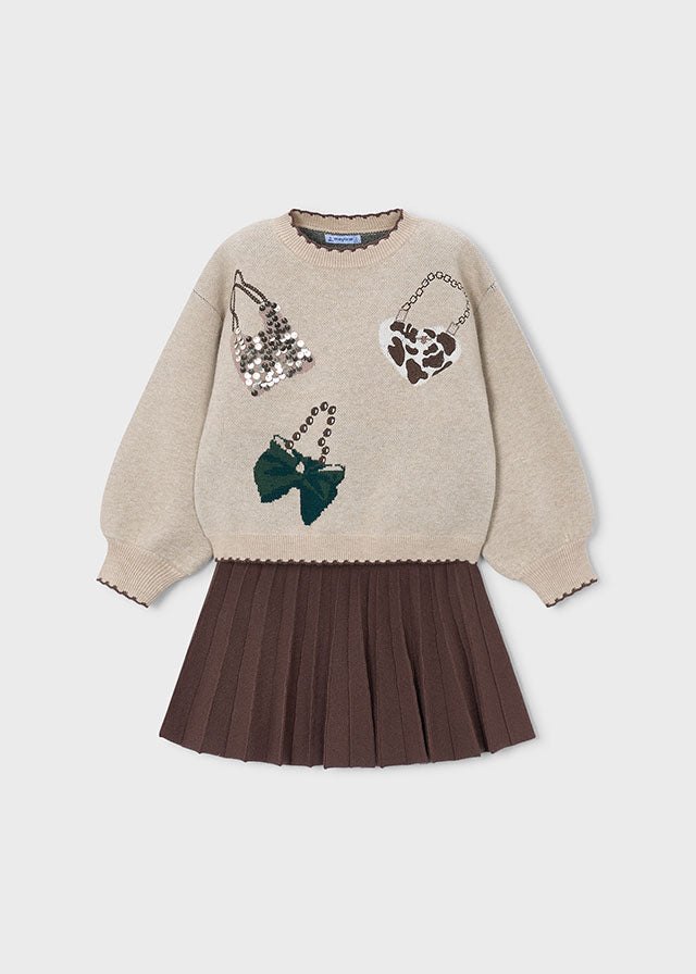 Conjunto falda y jersey niña