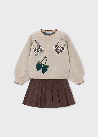 Conjunto falda y jersey niña