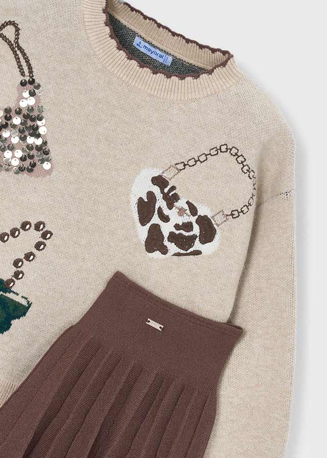 Conjunto falda y jersey niña