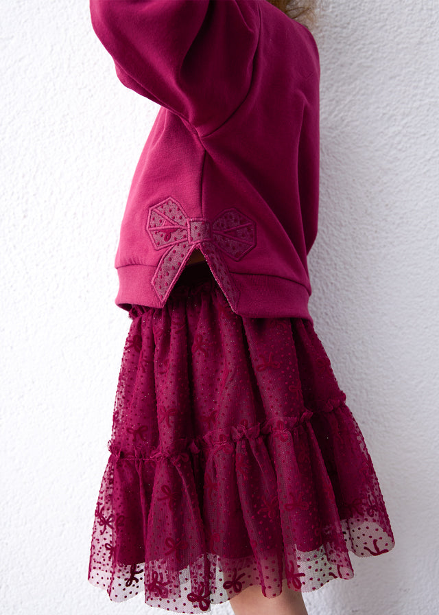 Conjunto falda tul y sudadera niña Framboise – Mayoral, foto 2