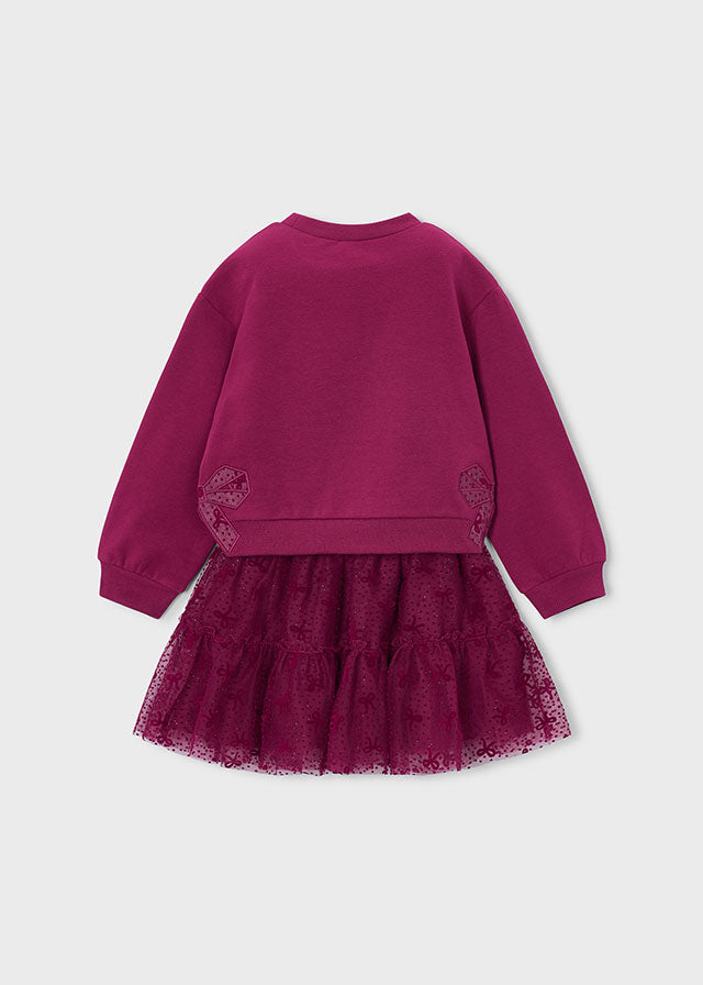 Conjunto falda tul y sudadera niña Framboise – Mayoral, foto 4
