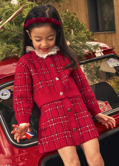 Conjunto falda y rebeca tricot niña Rojo – Mayoral, foto 1