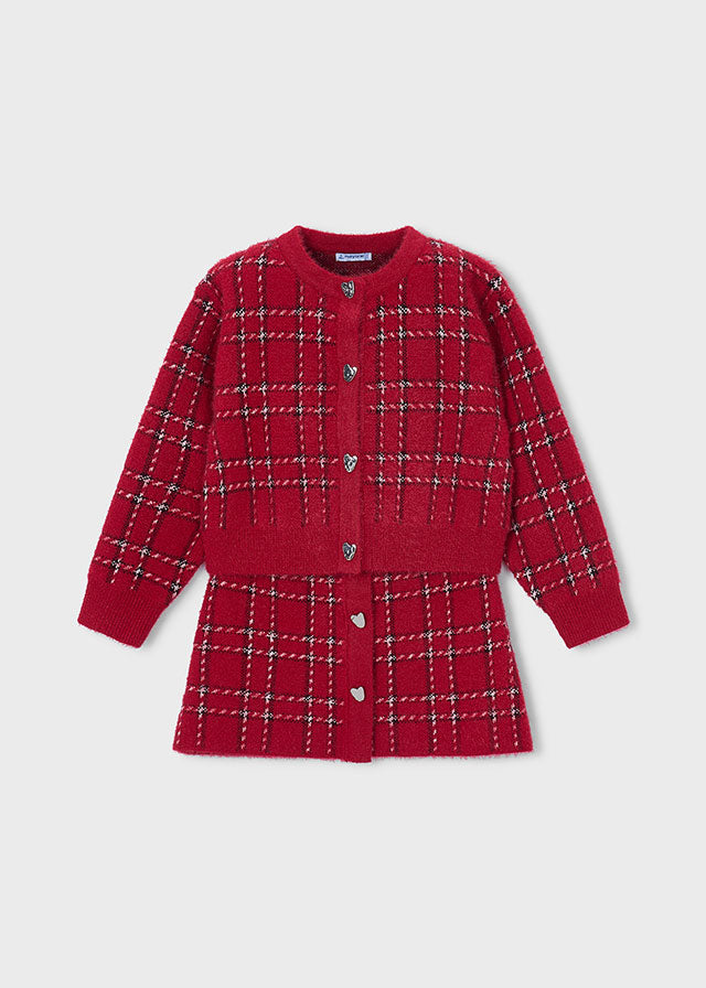 Conjunto falda y rebeca tricot niña Rojo – Mayoral, foto 2