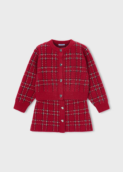 Conjunto falda y rebeca tricot niña Rojo – Mayoral, foto 2
