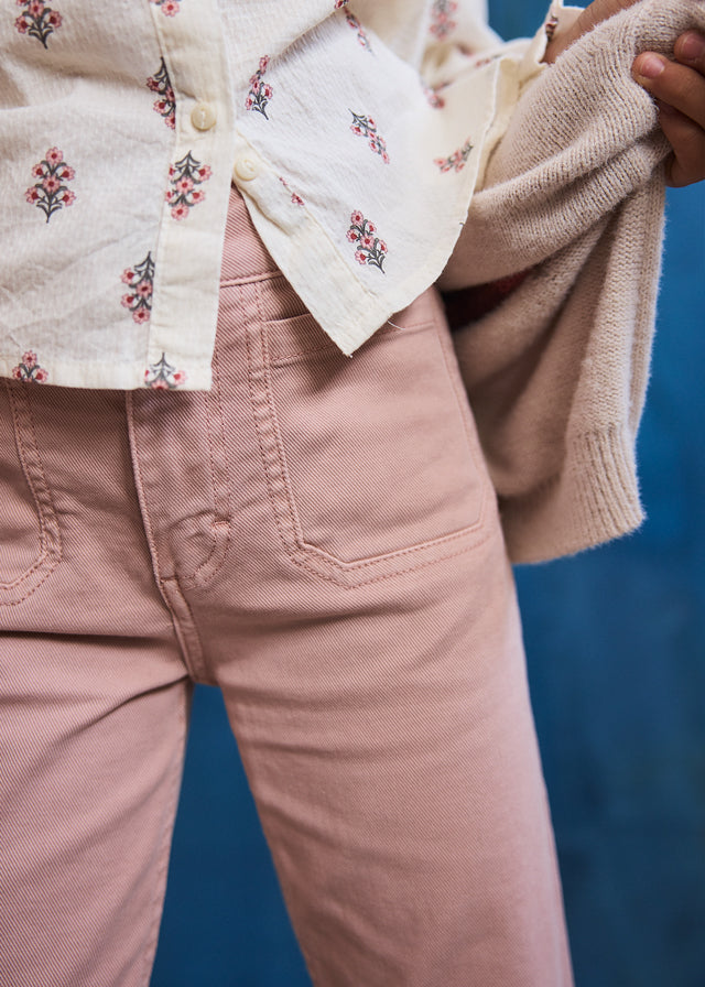 Pantalón flare sarga chica