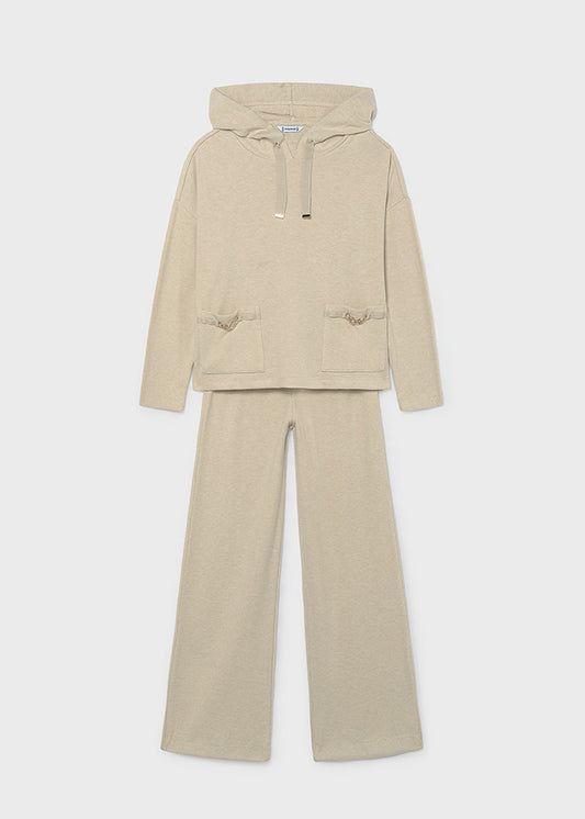 Conjunto pantalón y sudadera capucha chica