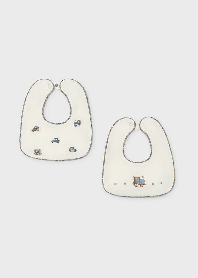 Set 2 baberos impermeables bebé