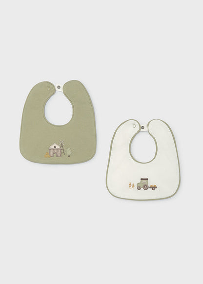 Set 2 baberos impermeables bebé