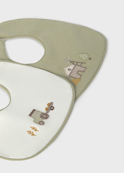 Set 2 baberos impermeables bebé