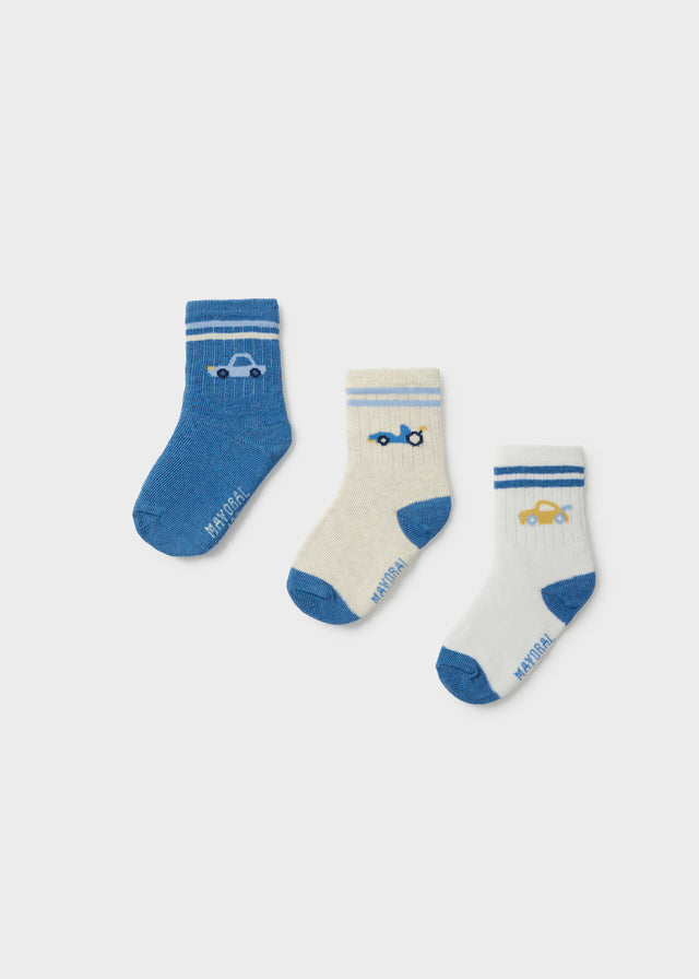 Set 3 calcetines rayas bebé