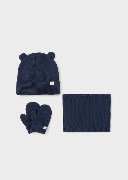 Conjunto 3 piezas bufanda cerrada bebé Azul – Mayoral, foto 1