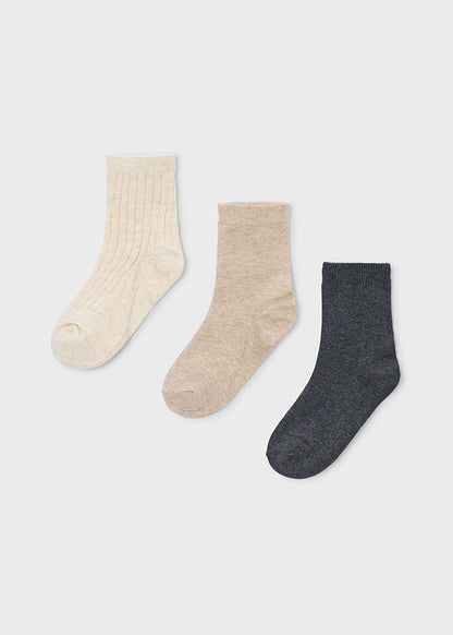 Set 3 calcetines lisos niño Pizarra – Mayoral, foto 1