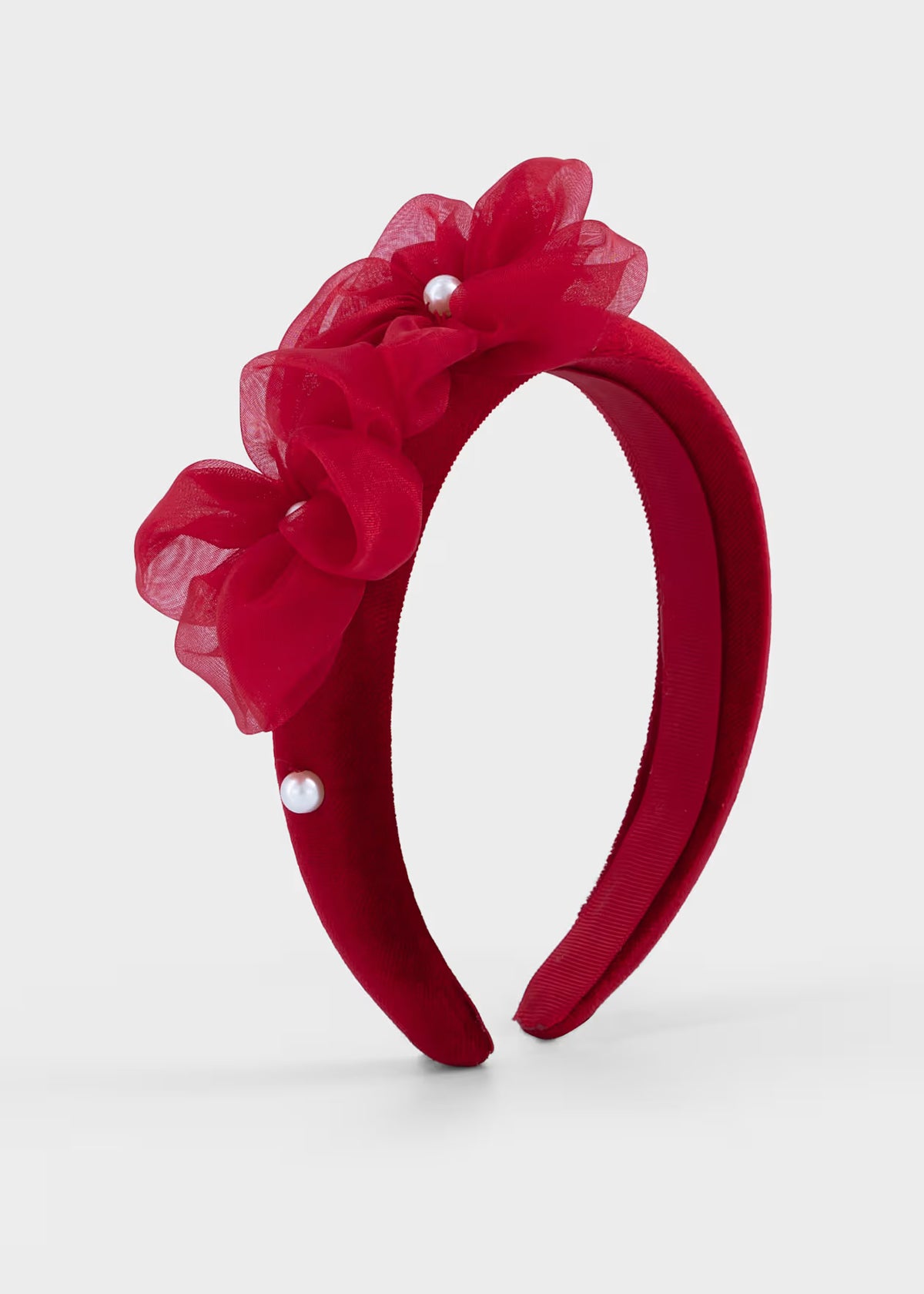Diadema terciopelo flores niña Rojo – Mayoral, foto 1